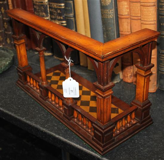 A treen architectural book stand, 16in.